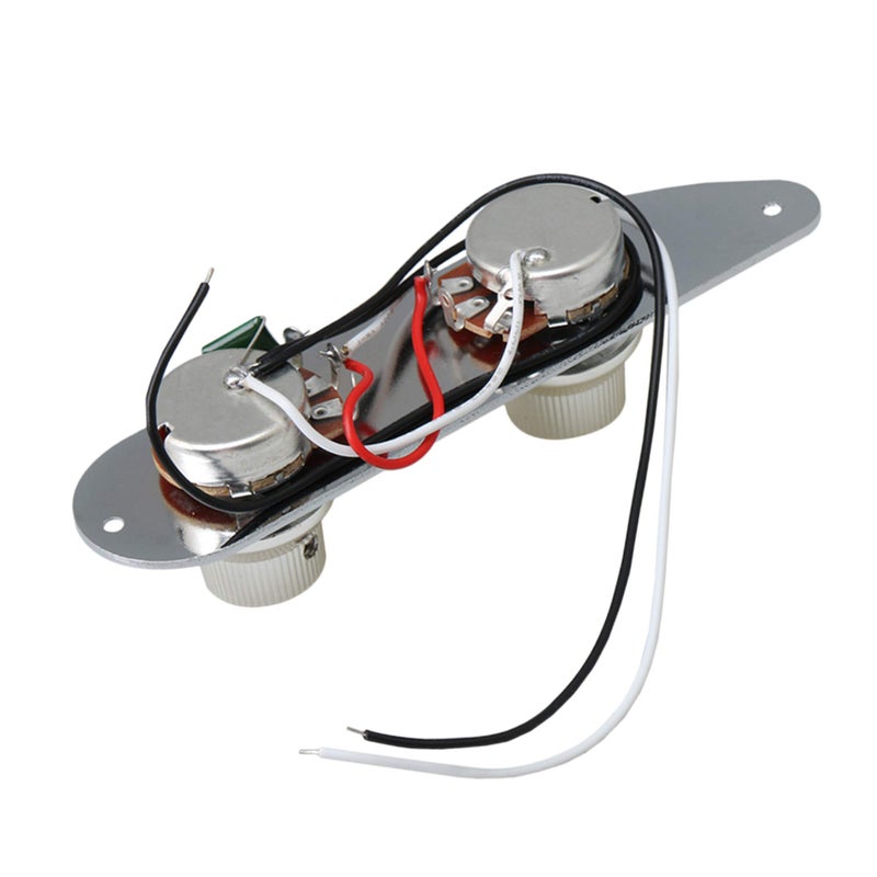 Lovermusic Silver 4.92inch Length Metal Prewired Guitar Control Plate Telecaster Control Plate Replacement Parts for Electric Guitar - Image 3